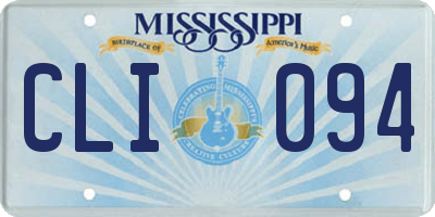 MS license plate CLI094