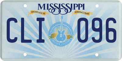 MS license plate CLI096