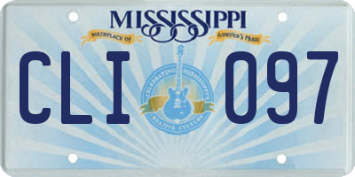 MS license plate CLI097