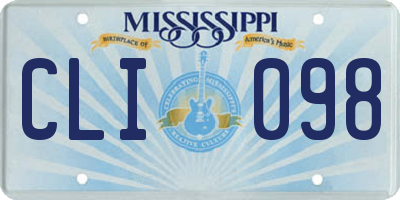 MS license plate CLI098