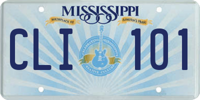 MS license plate CLI101