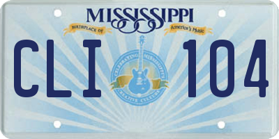 MS license plate CLI104