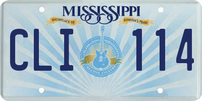 MS license plate CLI114