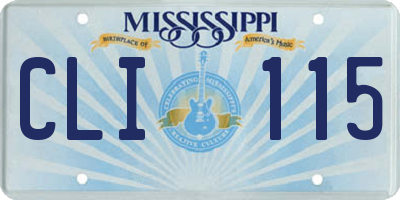 MS license plate CLI115