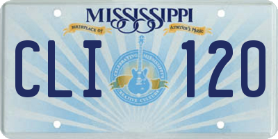 MS license plate CLI120