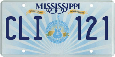 MS license plate CLI121