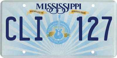 MS license plate CLI127