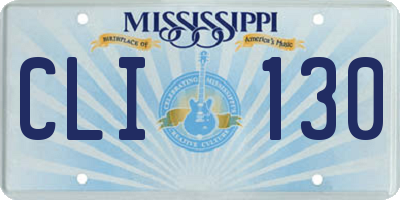 MS license plate CLI130