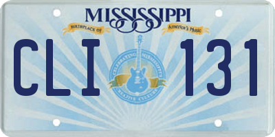 MS license plate CLI131