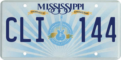MS license plate CLI144