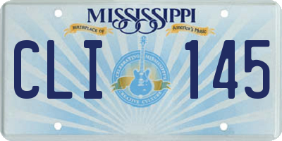 MS license plate CLI145