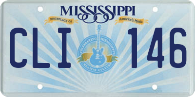 MS license plate CLI146