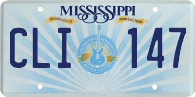 MS license plate CLI147