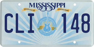 MS license plate CLI148