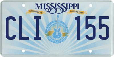 MS license plate CLI155