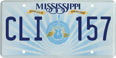 MS license plate CLI157