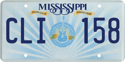 MS license plate CLI158