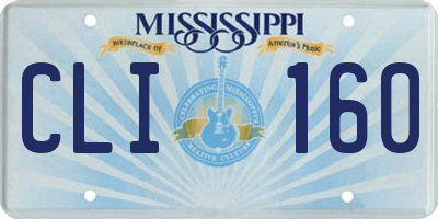 MS license plate CLI160