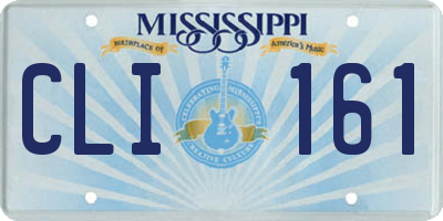 MS license plate CLI161