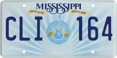 MS license plate CLI164