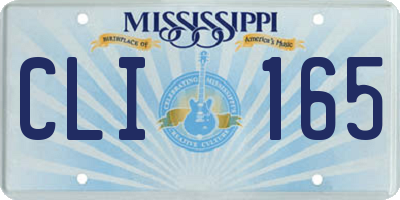 MS license plate CLI165