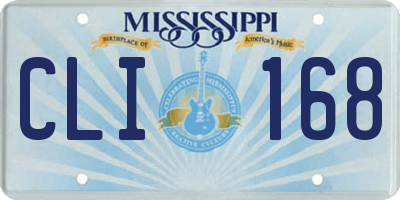 MS license plate CLI168