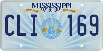 MS license plate CLI169