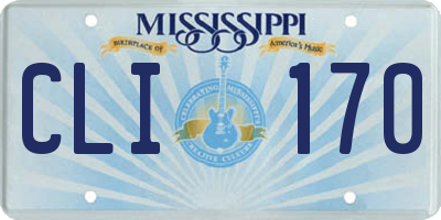 MS license plate CLI170