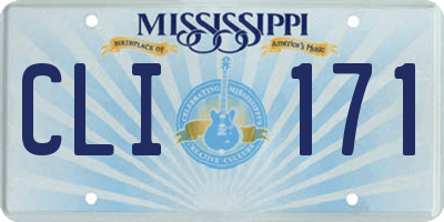 MS license plate CLI171