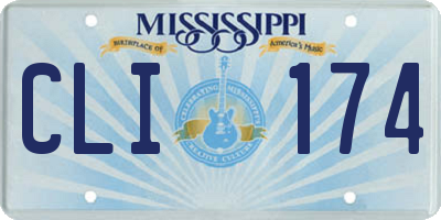 MS license plate CLI174