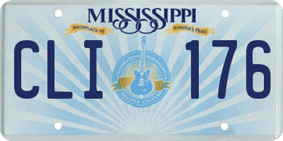 MS license plate CLI176