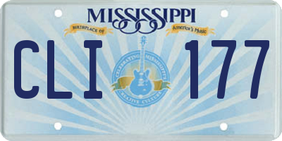 MS license plate CLI177