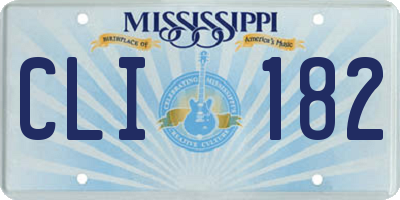 MS license plate CLI182