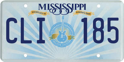MS license plate CLI185