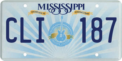 MS license plate CLI187