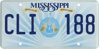 MS license plate CLI188