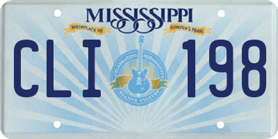 MS license plate CLI198
