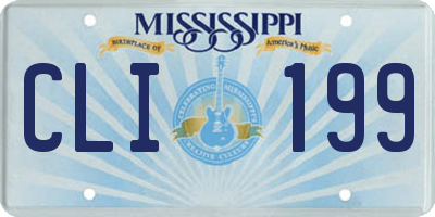 MS license plate CLI199