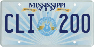 MS license plate CLI200