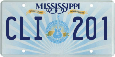 MS license plate CLI201