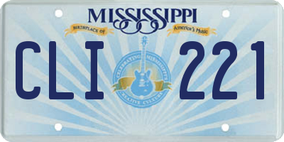MS license plate CLI221