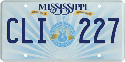 MS license plate CLI227
