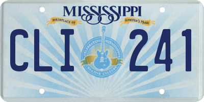 MS license plate CLI241