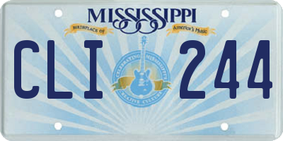 MS license plate CLI244