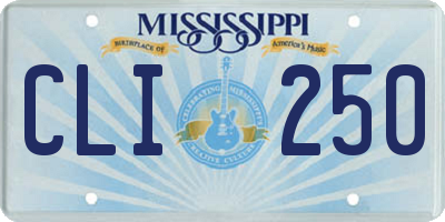 MS license plate CLI250