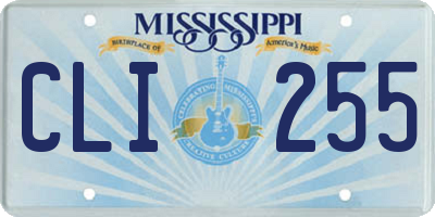 MS license plate CLI255
