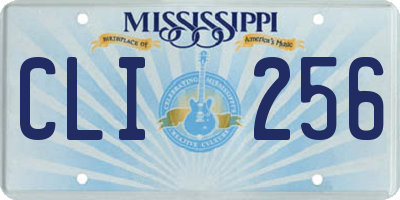 MS license plate CLI256