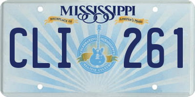 MS license plate CLI261