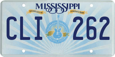 MS license plate CLI262