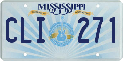 MS license plate CLI271